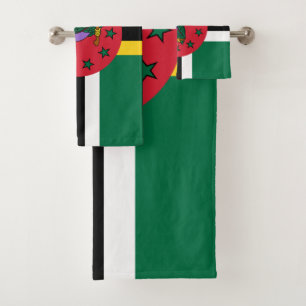 Dominica Flag Bath Towel Set