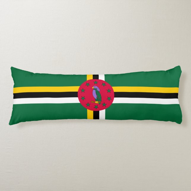 Dominica Flag Body Pillow (Front)