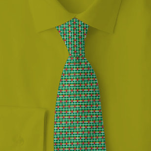 Dominica Flag Brick Pattern Tie
