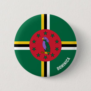 Dominica Flag Charming Patriotic 2 Inch Round Button