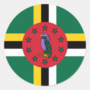 Dominica Flag Classic Round Sticker