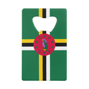 Dominica Flag Credit Card Bottle Opener