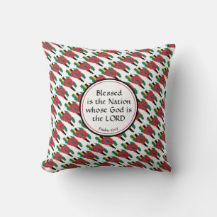 DOMINICA Flag Custom Christian Blessed Nation Throw Pillow