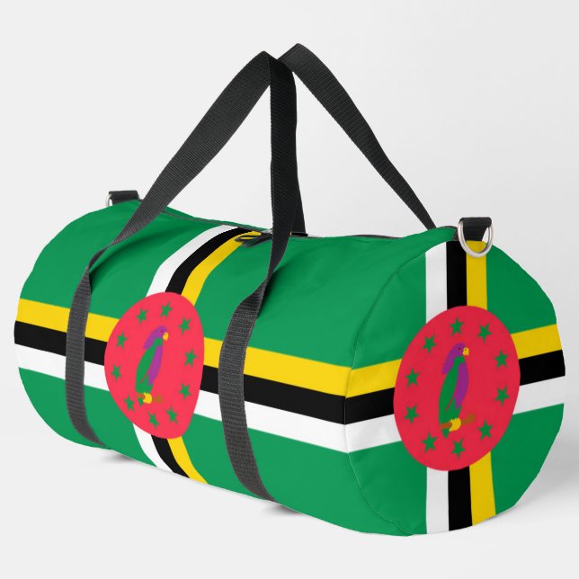 Dominica flag duffle bag (Left Corner)