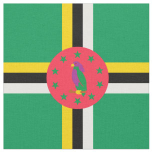 Dominica flag fabric