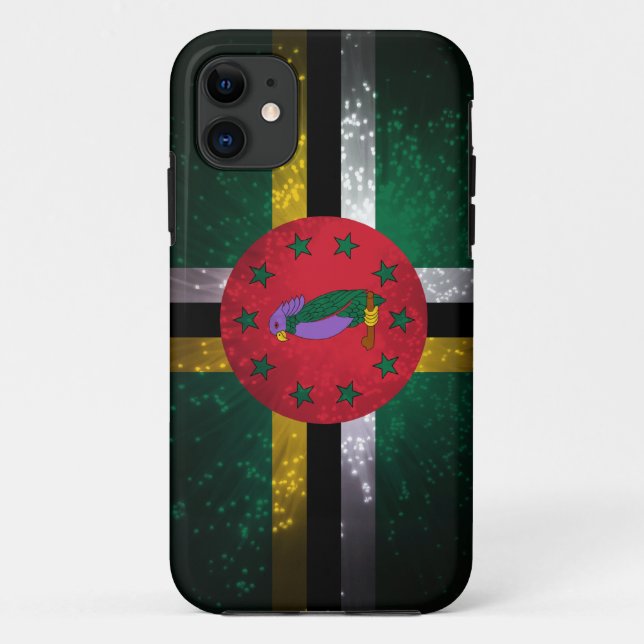 Dominica Flag Firework Case-Mate iPhone Case (Back)