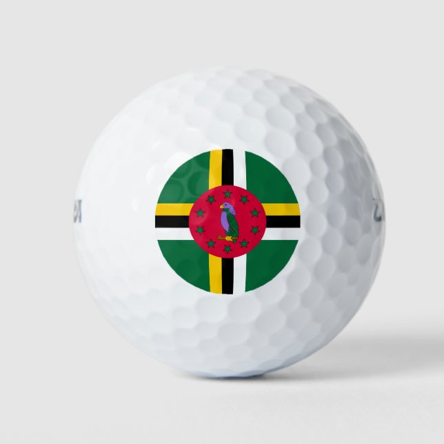 Dominica Flag Golf Balls (Front)