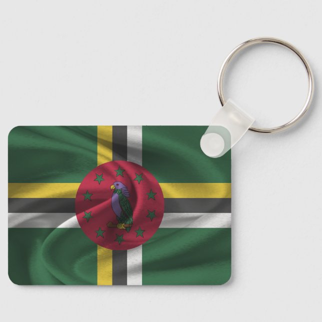 Dominica Flag Keychain (Front)