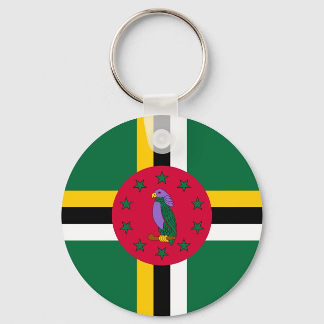 Dominica Flag Keychain (Front)