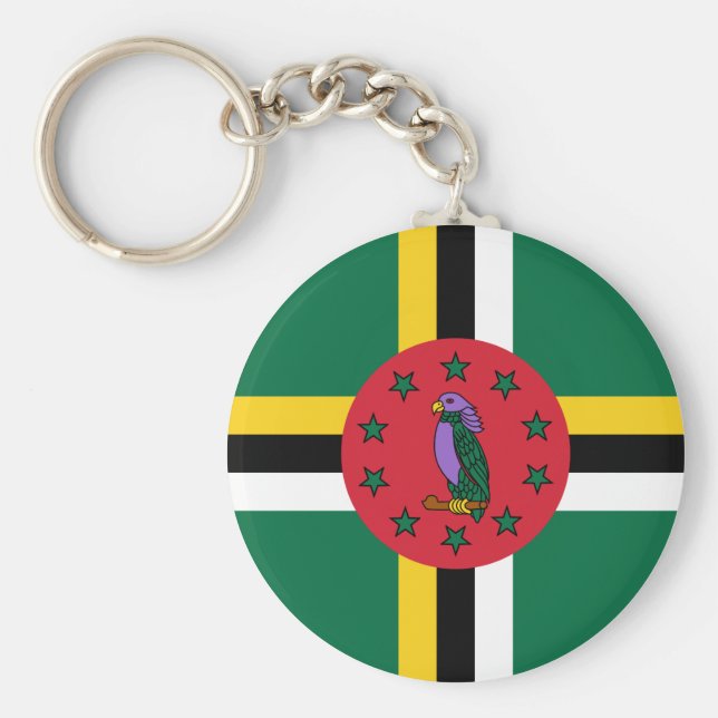 Dominica Flag Keychain (Front)