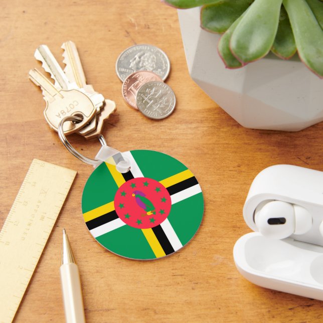 Dominica flag keychain (Desk)