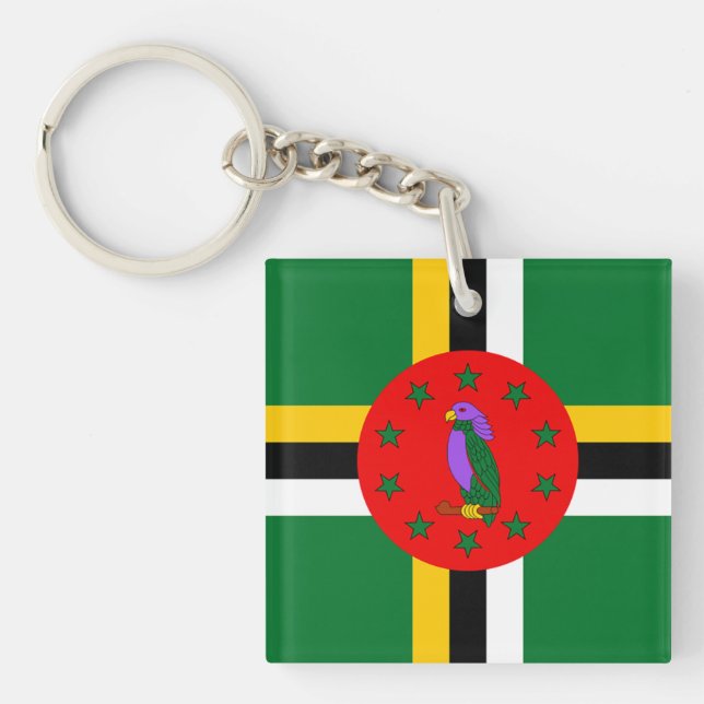 Dominica Flag  Keychain (Front)