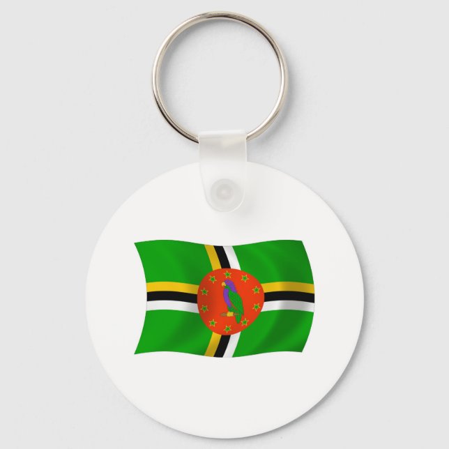 Dominica Flag Keychain (Front)