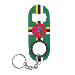 Dominica Flag Keychain Bottle Opener