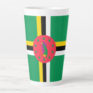 Dominica flag latte mug