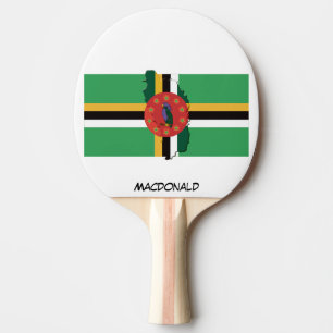 DOMINICA FLAG & MAP Personalized Ping Pong Paddle