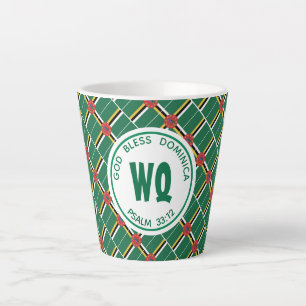 DOMINICA FLAG Patriotic Customizable Dominican Latte Mug