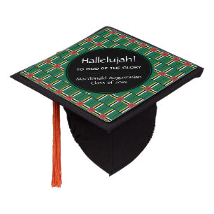DOMINICA FLAG Patriotic Graduate Custom HALLELUJAH Graduation Cap Topper