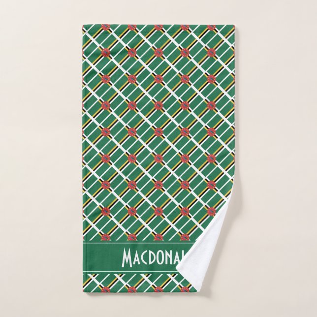 DOMINICA FLAG Personalized Carnival Sports Hand Towel (Hand Towel)