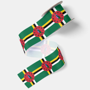 Dominica Flag ribbon, Dominica patriots /sports Satin Ribbon