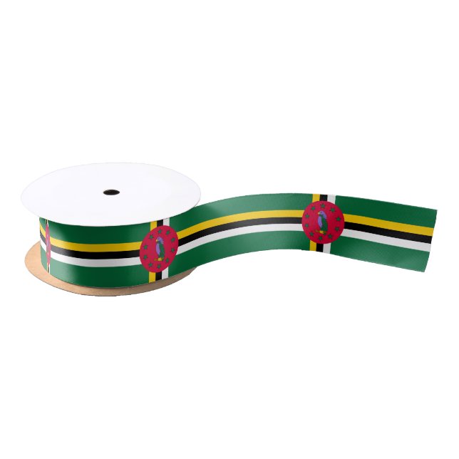 Dominica Flag Satin Ribbon (Spool)