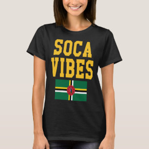 Dominica Flag Soca Vibes jouvert party Caribbean c T-Shirt