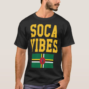 Dominica Flag Soca Vibes jouvert party Caribbean c T-Shirt