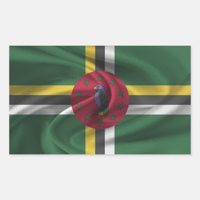 Dominica Flag Sticker (Front)