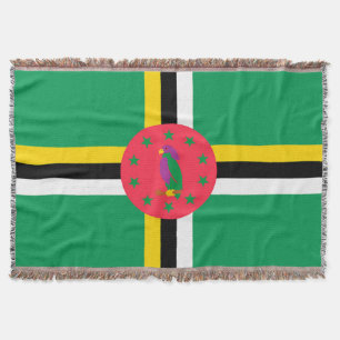 Dominica flag throw blanket