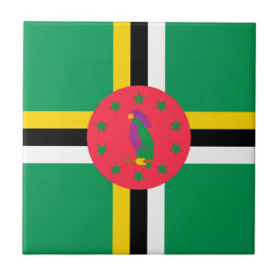 Dominica flag tile