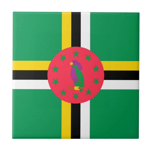 Dominica flag tile (Front)