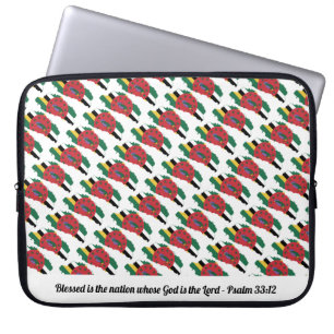 DOMINICA Psalm 33:12 Blessed Nation Laptop Sleeve