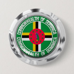 Dominica Round Emblem 3 Inch Round Button