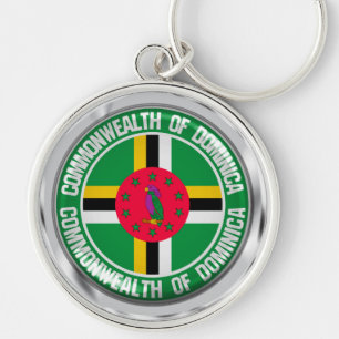 Dominica Round Emblem Keychain