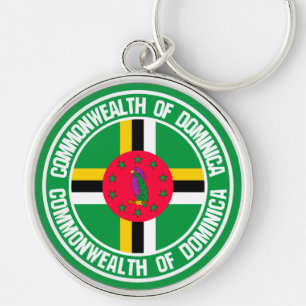 Dominica Round Emblem Keychain