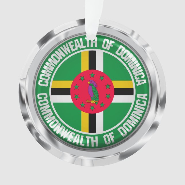 Dominica Round Emblem Ornament (Front)