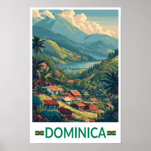 Dominica Travel Art Vintage Poster