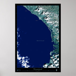 Dominical, Costa Rica affiche satellite