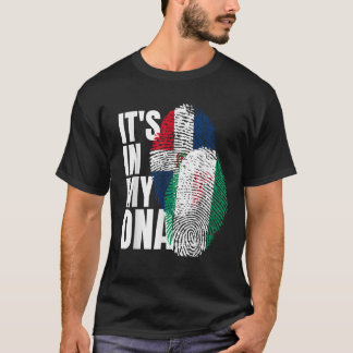 Dominican And Nigerian Mix DNA Heritage Flag T-Shirt