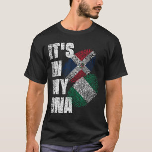 Dominican And Nigerian Mix DNA Heritage Flag T-Shirt