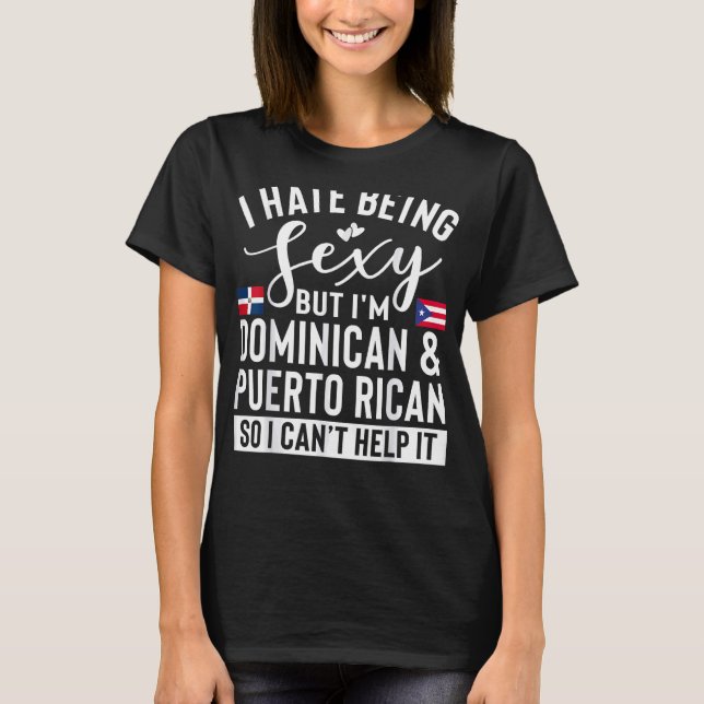 Dominican And Puerto Rican Apparel - Funny Dominic T-Shirt (Front)