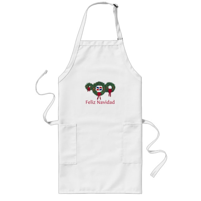 Dominican Christmas 2 Long Apron (Front)