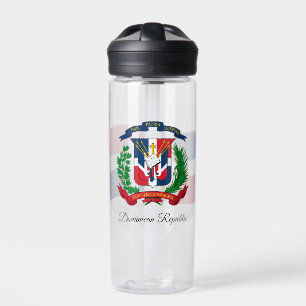 Dominican Coat of Arms, Flag, Dominican Republic Water Bottle
