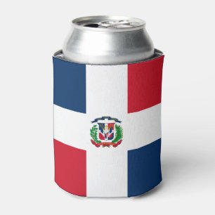 Dominican flag can cooler