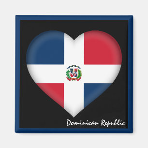 Dominican flag & Dominican Heart holiday /sports Magnet