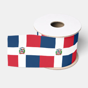 Dominican Flag & Dominican Republic holiday/sports Grosgrain Ribbon