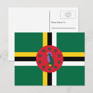 Dominican Flag, Flag of Dominica Postcard