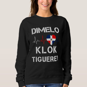 Dominican Flag Rd Dominican Republic Heartbeat Dim Sweatshirt