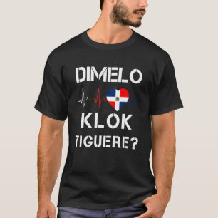 Dominican Flag Rd Dominican Republic Heartbeat Dim T-Shirt