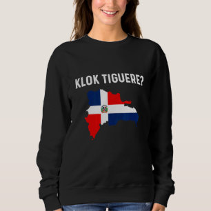 Dominican Flag Rd Dominican Republic Map Slang Klo Sweatshirt